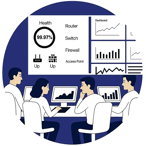 ตรวจสอบสถานะการทำงานอุปกรณ์เครือข่าย Router Switch และ Access Point