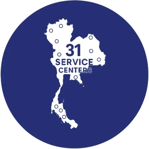 ศูนย์บริการ 31 แห่ง ครอบคลุมการให้บริการทุกภูมิภาค